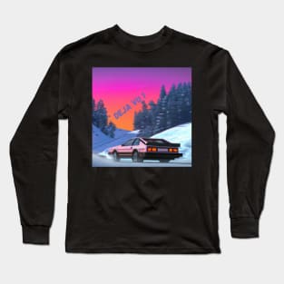 Deja vu! Car drifitng on a snowy road Long Sleeve T-Shirt